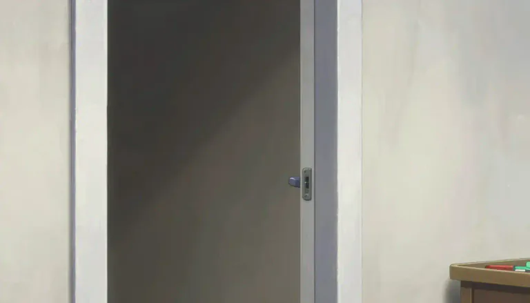 Visual representation of "jamb" - The side post of a doorway or window.