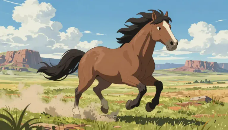 Visual representation of "mustang" - A wild horse found in North America.
