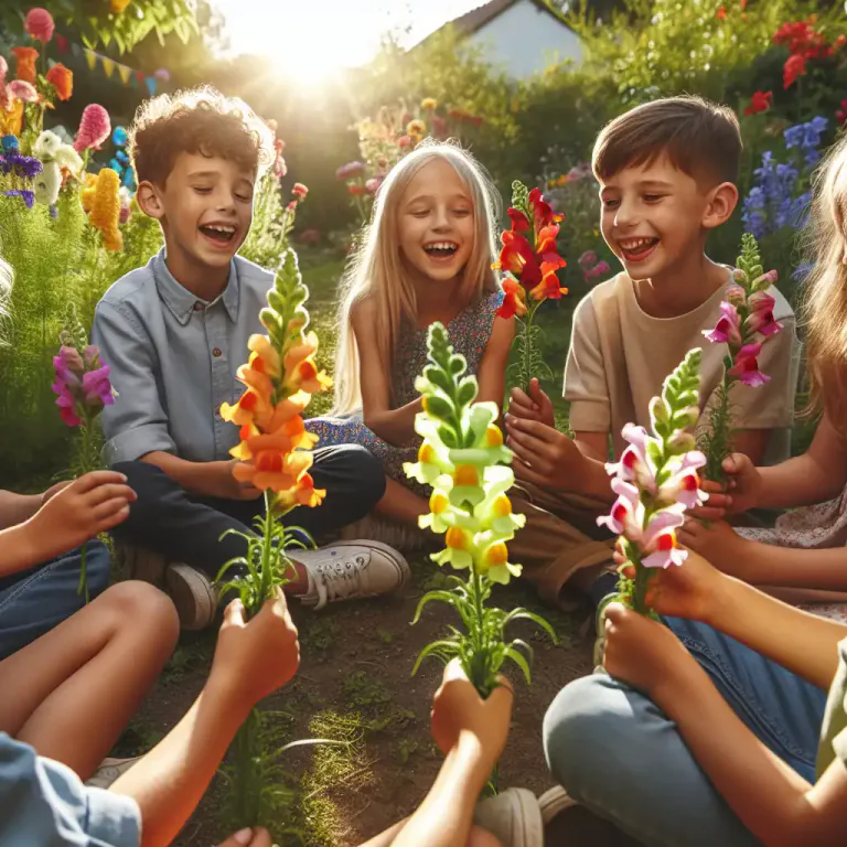 Visual representation of "snapdragon" - A children's game played using snapdragon flowers.