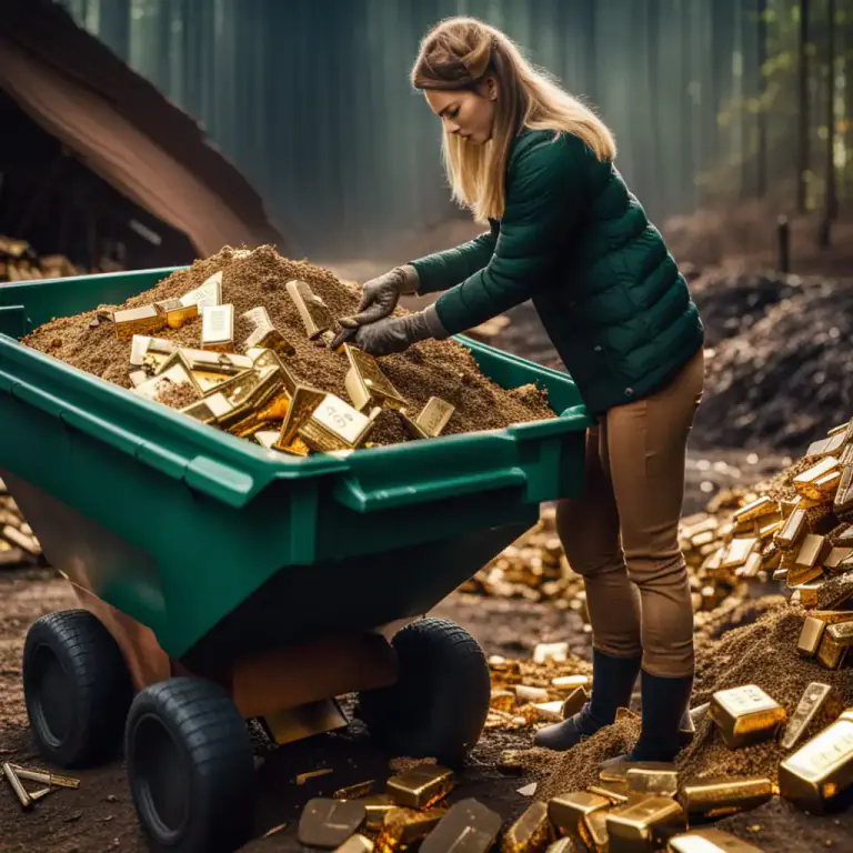 Visual representation of "where there’s muck there’s brass" - You can make big money from dirty or difficult tasks