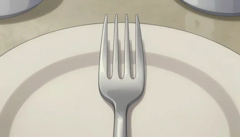 Visual representation of "fork" - A tool with two or more prongs used for eating or serving food