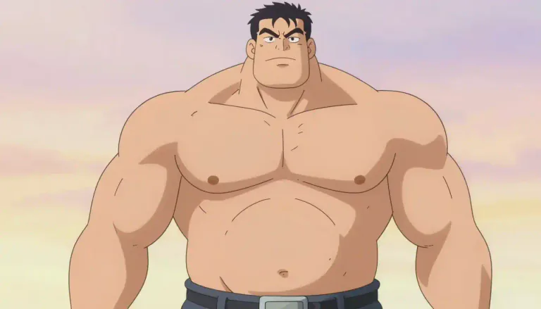 Visual representation of "beefy" - Physically strong or large and muscular