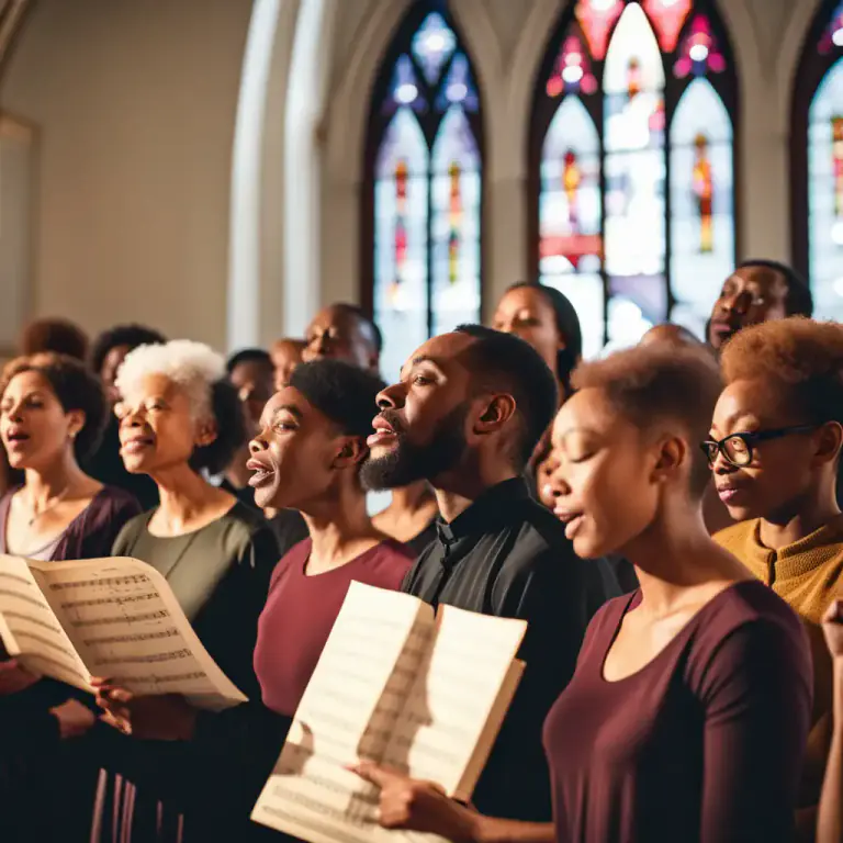 Visual representation of "chorus" - A group of people who sing together
