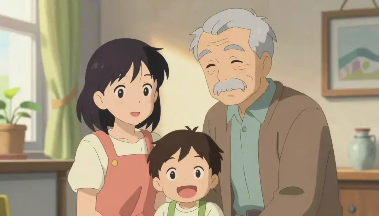 Visual representation of "grandpa" - A child's father's or mother's father