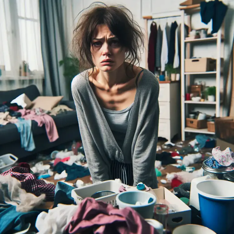 Visual representation of "slut" - A woman with low standards of cleanliness.