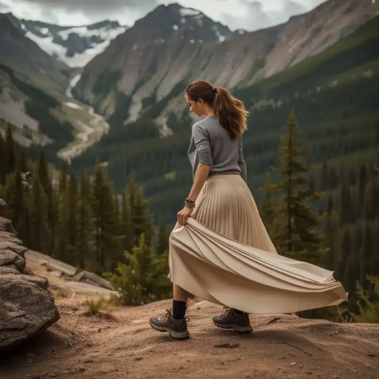 Visual representation of "kilt" - To gather or pleat a piece of cloth, specifically a dress or skirt.