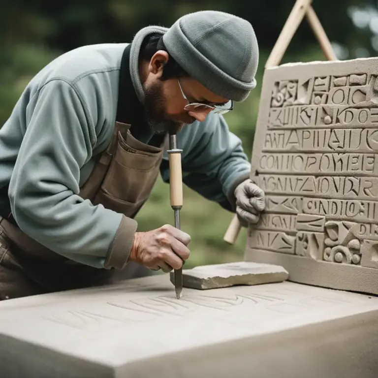 Visual representation of "inscription" - The process of inscribing or carving words onto something.