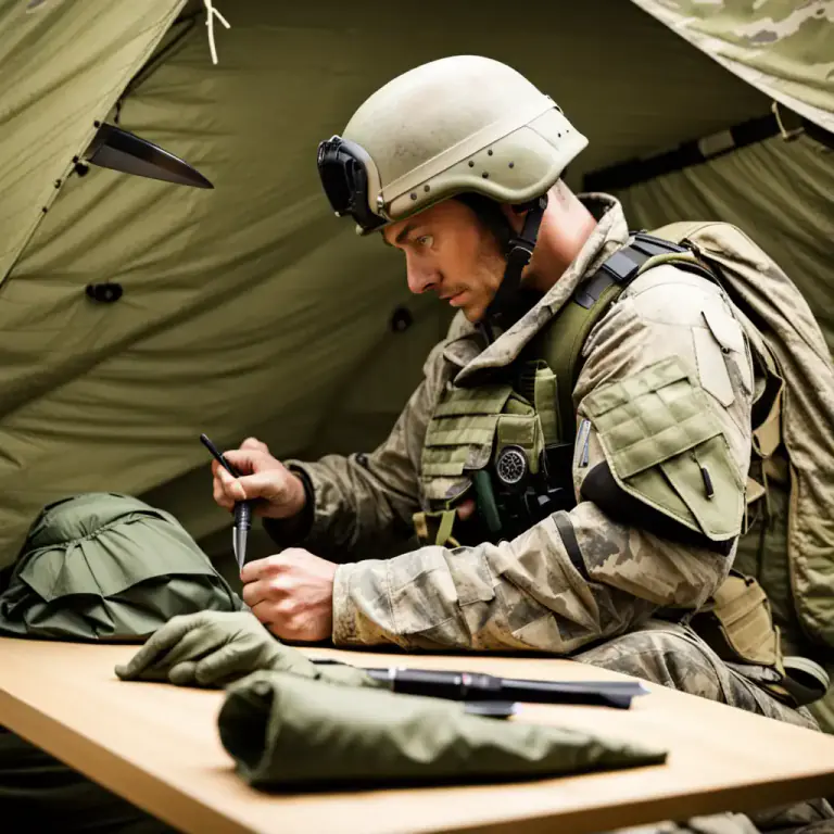 Visual representation of "kit" - The tools and equipment that a soldier needs
