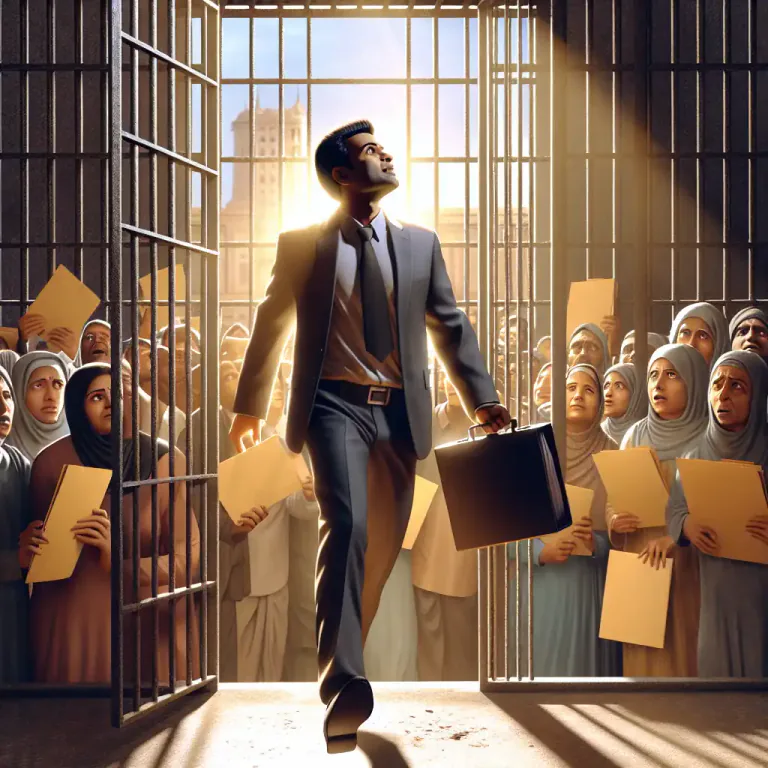 Visual representation of "walk" - To be allowed to leave a place freely, without being punished.