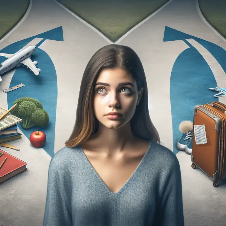 Visual representation of "fluctuate" - To keep changing your mind about something.
