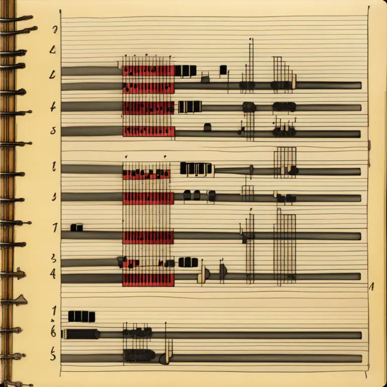 Visual representation of "meter" - In music, it's the rhythmic pattern created by the combination of stress and the length of notes.