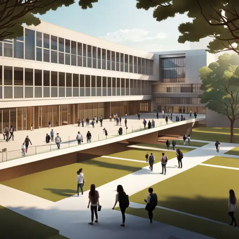 Visual representation of "precinct" - An enclosed area or building marked off for a specific purpose.