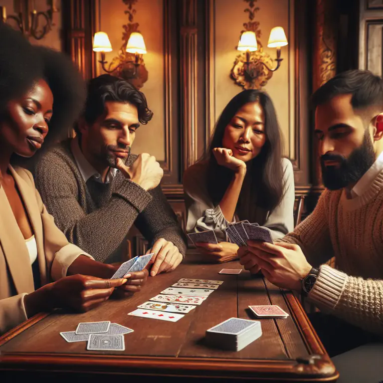 Visual representation of "casino" - A card game for two to four players in which cards on the table are matched by cards in the hand.