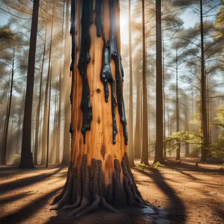 Visual representation of "turpentine" - A type of tree that produces resin, from which turpentine is made