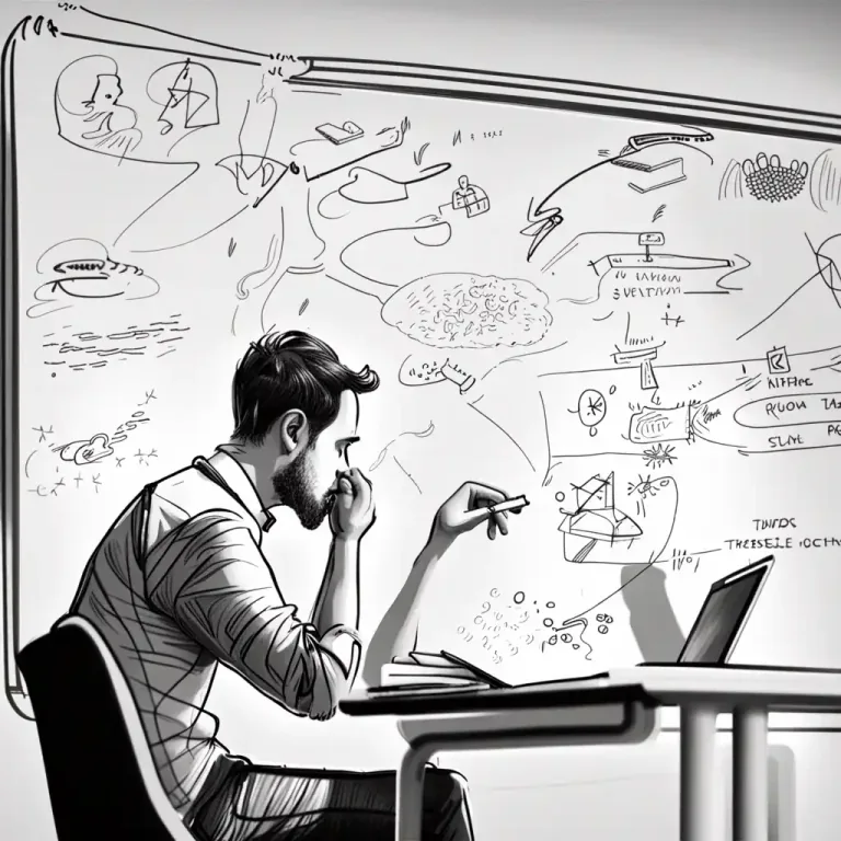 Visual representation of "academic" - Not relating to real life or practical use, but to ideas and theories