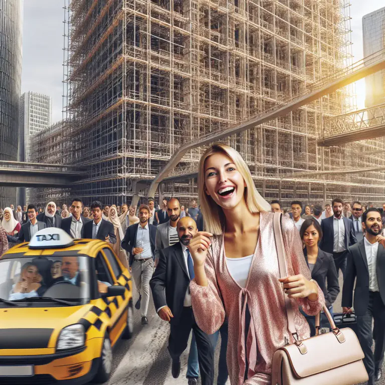 Visual representation of "metropolitan" - A citizen living in a large city
