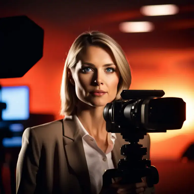 Visual representation of "camera" - The part of a television studio from which the program is filmed
