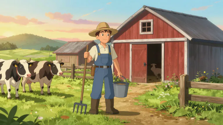 Visual representation of "farmer" - A person who owns or manages a farm.