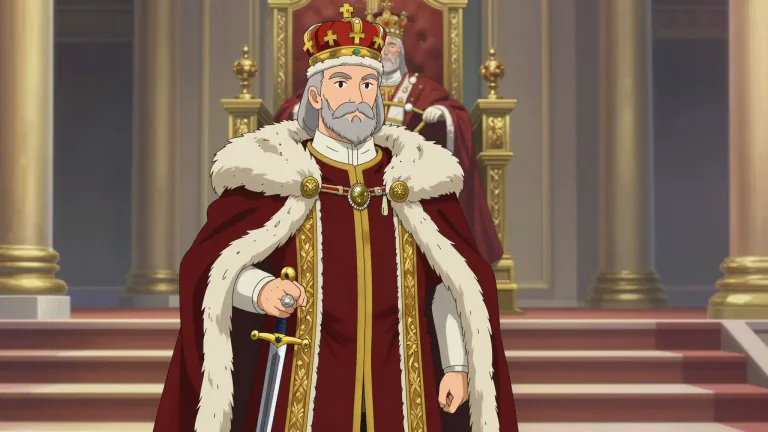 Visual representation of "duke" - A high-ranking nobleman, one level below a king or queen.