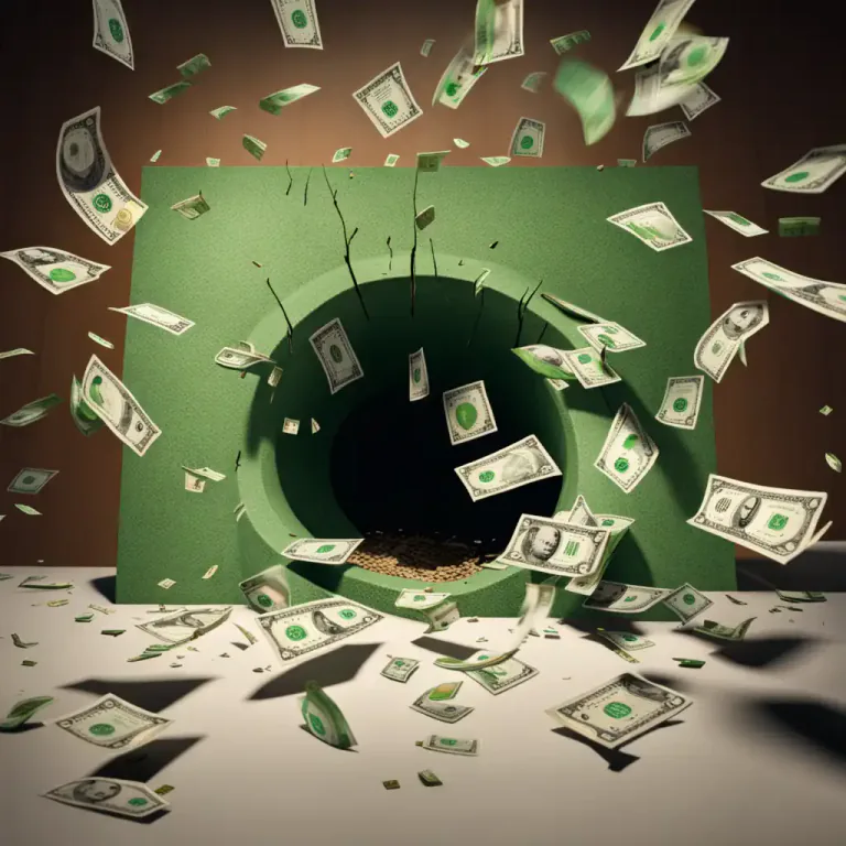 Visual representation of "outflow" - A movement of money out of a particular place or organization.