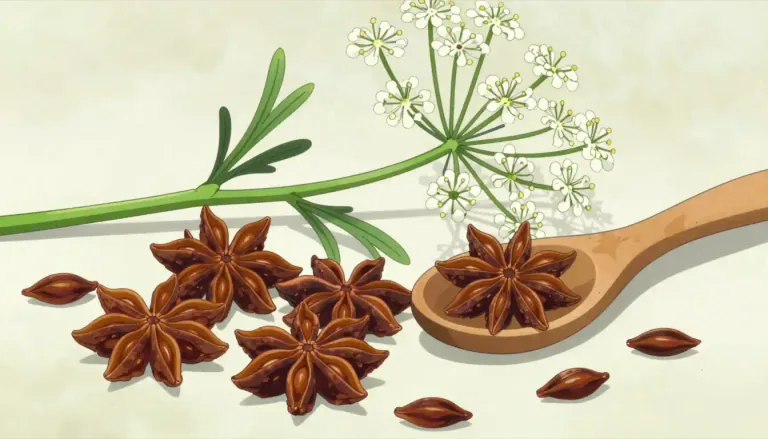 Visual representation of "aniseed" - Aniseed is small, brownish seed that is from the anise plant. It has a sweet, licorice-like flavor and is used in food and drinks.