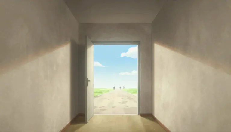 Visual representation of "exit" - A way out of an area or building