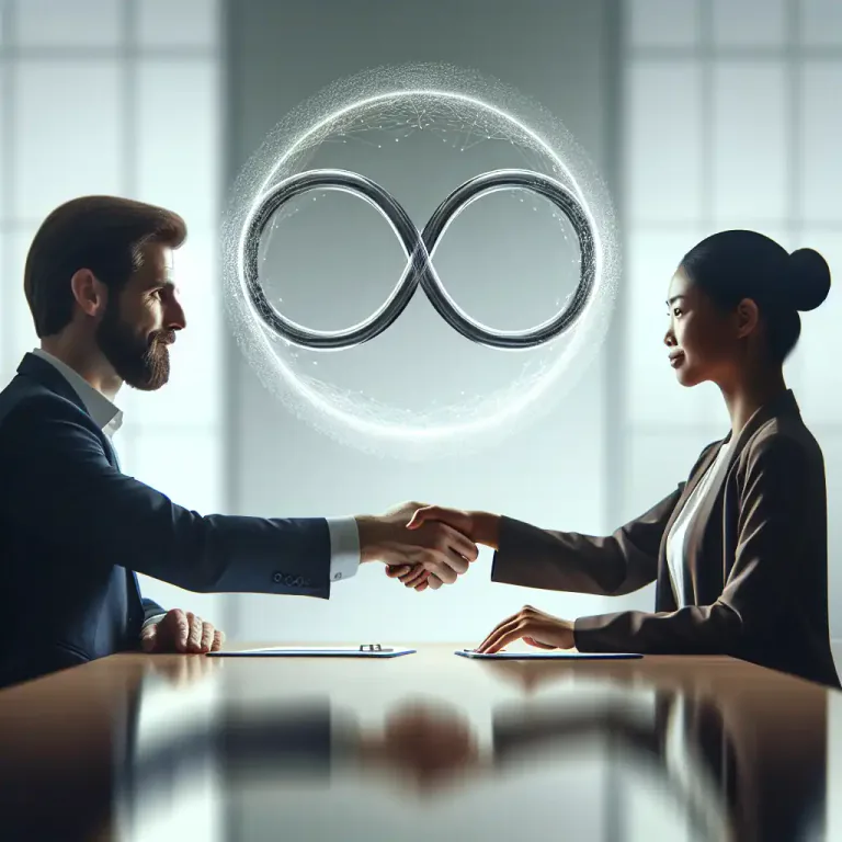 Visual representation of "compact" - An agreement or contract between different parties.