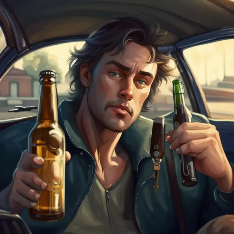 Visual representation of "under the influence" - Being affected by alcohol or drugs.