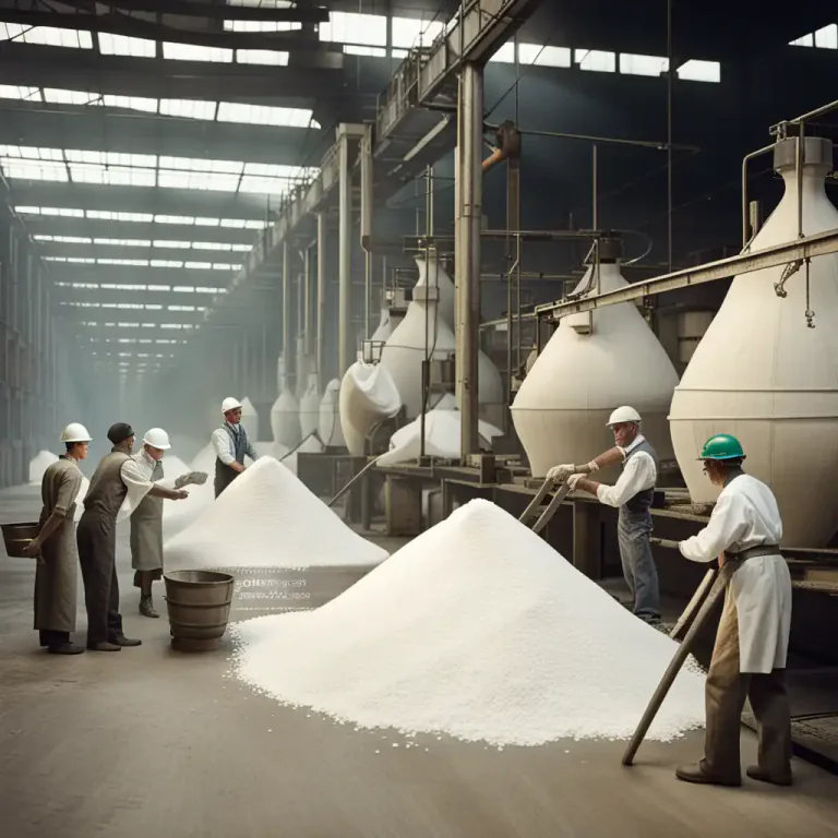 Visual representation of "soda" - A sodium compound, especially when used in industry.