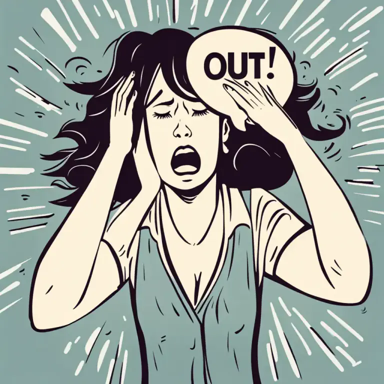 Visual representation of "for crying out loud" - Used to express frustration, annoyance or surprise