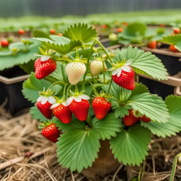 Visual representation of "strawberry" - A plant that produces the strawberry fruit.