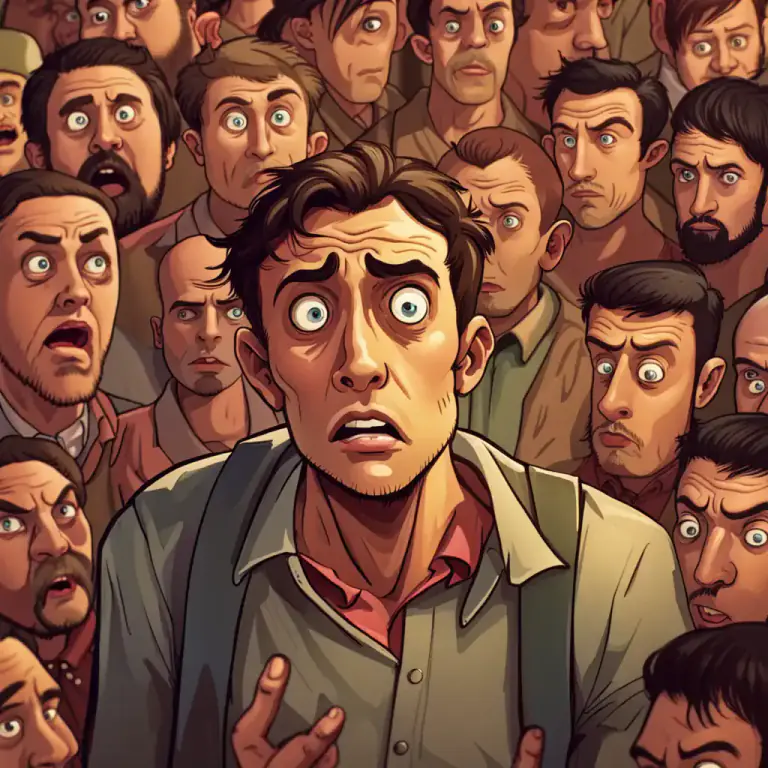 Visual representation of "out of/off your head" - Being mad or crazy