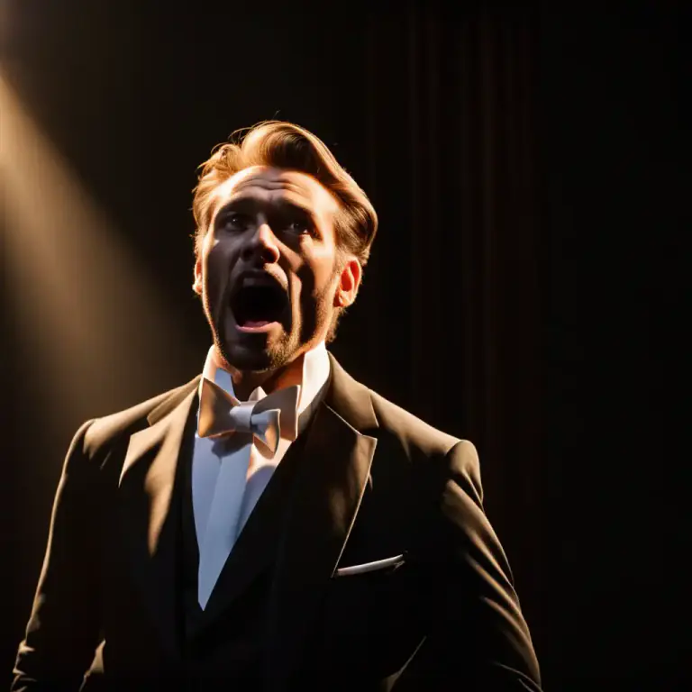 Visual representation of "tenor" - A male singer with a high voice.