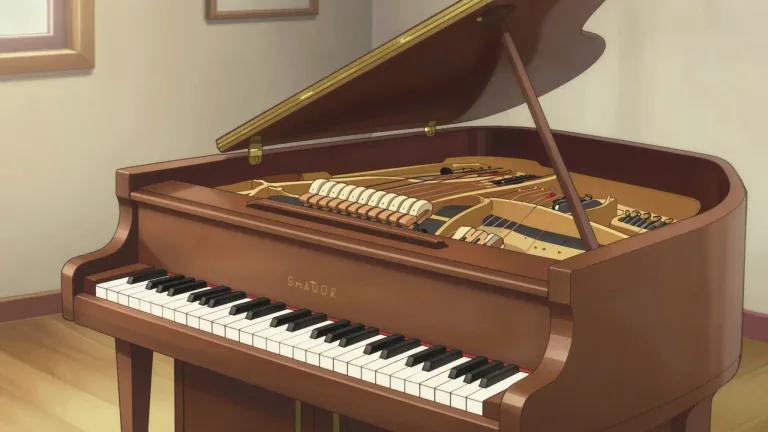 Visual representation of "spinet" - A small, lightweight piano with strings that are struck by small hammers.