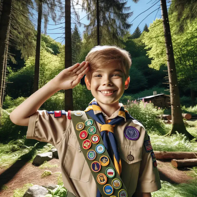 Visual representation of "cub" - A member of the international organization for kids called 'Cub Scouts'