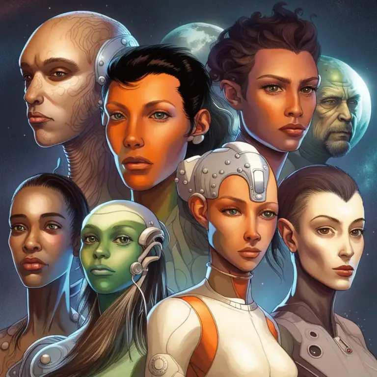 Visual representation of "humanoid" - A being that has human-like features or characteristics.