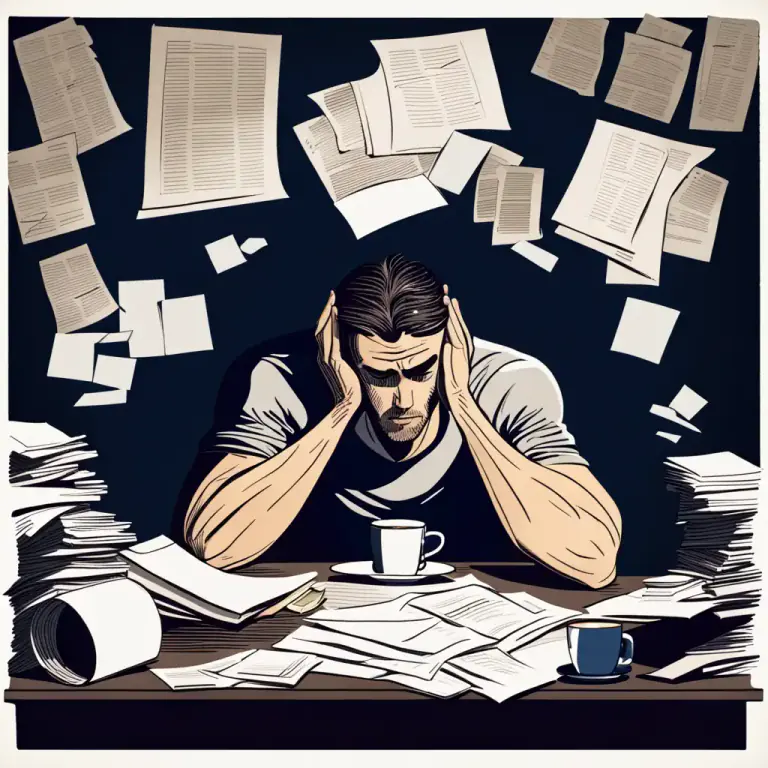 Visual representation of "exhaustion" - A condition caused by extreme physical or mental stress