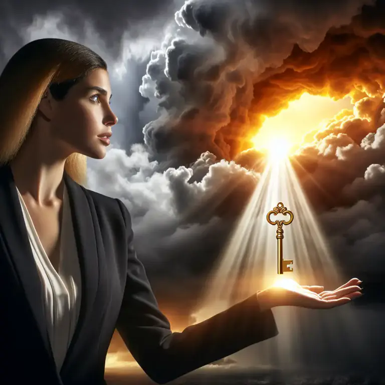 Visual representation of "lifeline" - An opportunity that helps you to escape from a difficult situation