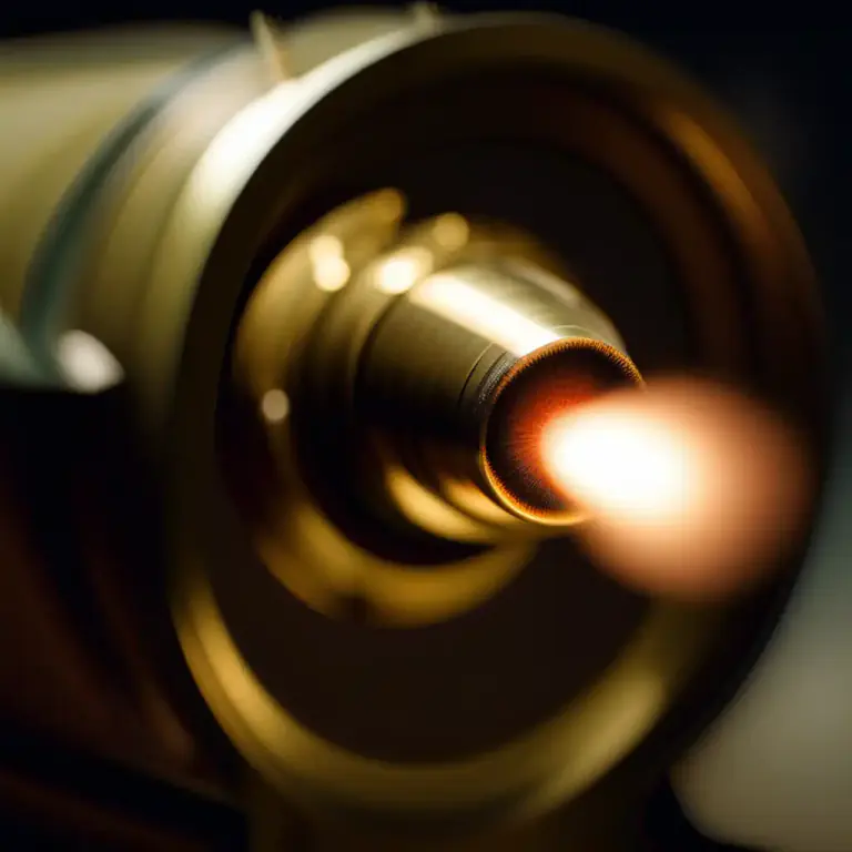 Visual representation of "calibre" - The diameter of a round or cylindrical object, especially a bullet or a gun barrel.