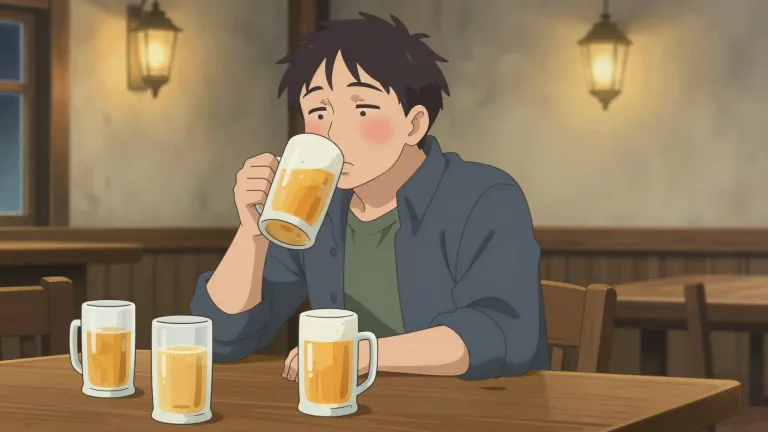 Visual representation of "tippler" - A person who often drinks alcohol.