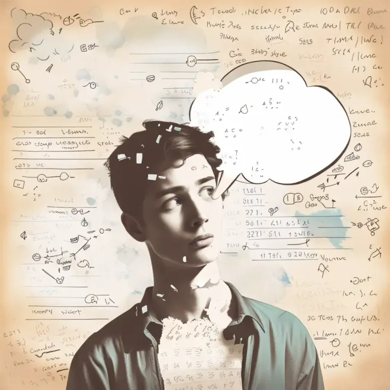 Visual representation of "blank out" - To suddenly forget something, especially through stress or shock.