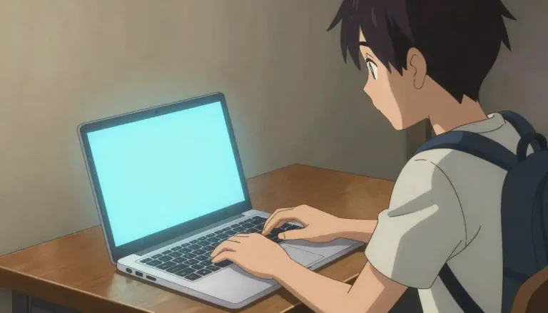 Visual representation of "laptop" - A portable computer that you can take with you and use in different places.