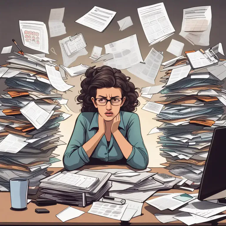 Visual representation of "be snowed up" - To be overwhelmed or excessively busy