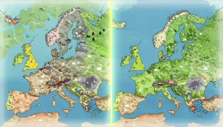 Visual representation of "coterminous" - Having the same boundaries or limits.