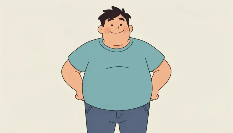 Visual representation of "overweight" - Weighing more than is considered healthy or normal.