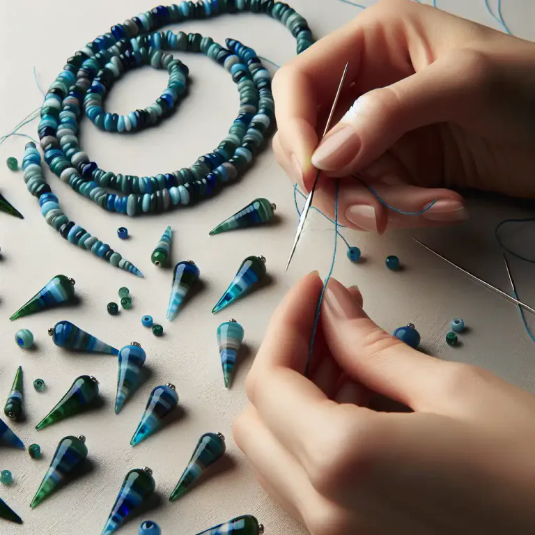 Visual representation of "bugle" - A small tube of glass or plastic, often in the shape of a cone, used in making beadwork