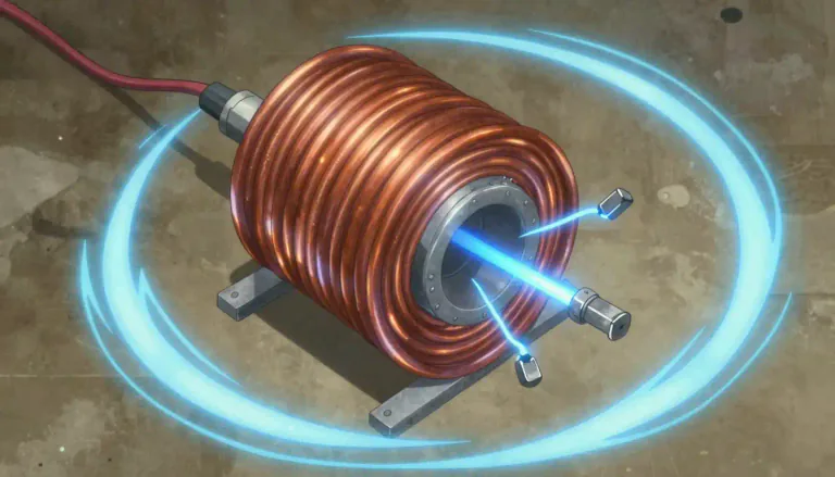 Visual representation of "electromagnet" - A type of magnet in which the magnetic field is produced by an electric current.