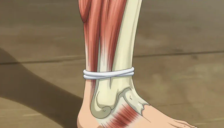 Visual representation of "tendon" - A flexible but tough cord that connects muscles to bones.