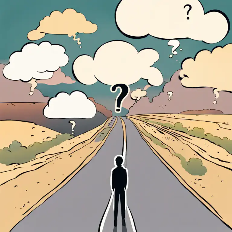 Visual representation of "conjecture" - To form an idea or theory without certain or complete information