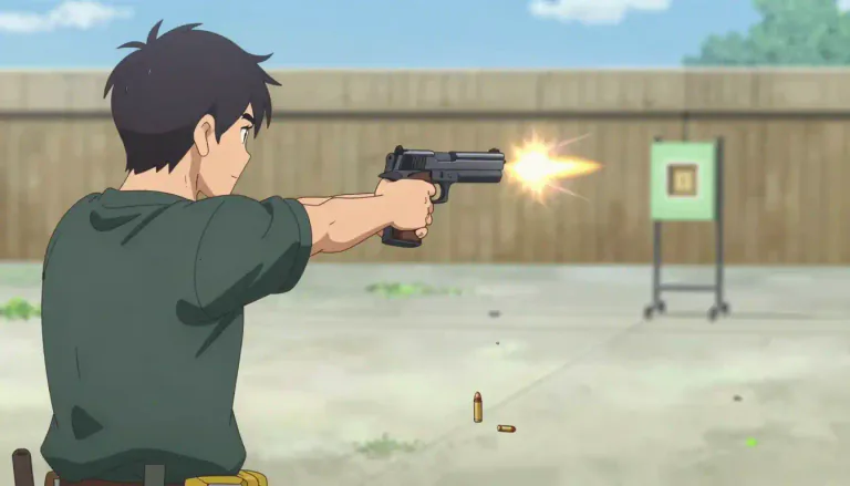 Visual representation of "shooter" - A person who fires a gun